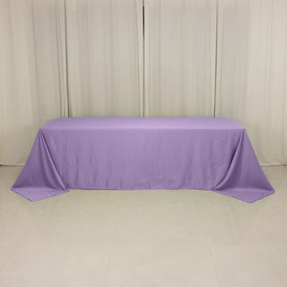 <h3 style="margin-left:0px;"><strong>Luxurious Lavender Lilac Lamour Satin Rectangle Tablecloth 90"x156"</strong>