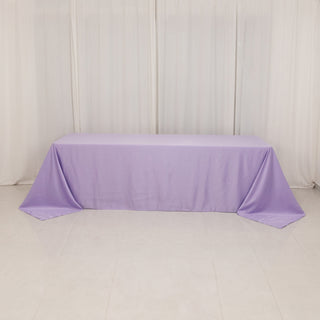 <h3 style="margin-left:0px;"><strong>Luxurious Lavender Lilac Lamour Satin Rectangle Tablecloth 90"x156"</strong>