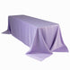 90x156inch Lavender Lilac Seamless Lamour Satin Rectangle Tablecloth for 8 Foot Table