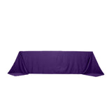 90x156inch Purple Seamless Lamour Satin Rectangle Tablecloth for 8 Foot Table