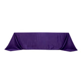 90x156inch Purple Seamless Lamour Satin Rectangle Tablecloth for 8 Foot Table