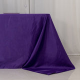 90x156inch Purple Seamless Lamour Satin Rectangle Tablecloth for 8 Foot Table