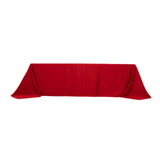 90x156inch Red Seamless Lamour Satin Rectangle Tablecloth for 8 Foot Table