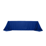 90x156inch Royal Blue Seamless Lamour Satin Rectangle Tablecloth for 8 Foot Table