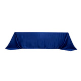 90x156inch Royal Blue Seamless Lamour Satin Rectangle Tablecloth for 8 Foot Table