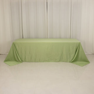 <h3 style="margin-left:0px;"><strong>Luxurious Sage Green Lamour Satin Rectangle Tablecloth 90"x156"</strong>