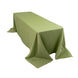 90x156inch Sage Green Seamless Lamour Satin Rectangle Tablecloth for 8 Foot Table