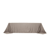 90x156inch Silver Seamless Lamour Satin Rectangle Tablecloth for 8 Foot Table