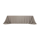 90x156inch Silver Seamless Lamour Satin Rectangle Tablecloth for 8 Foot Table