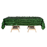 60"x102" Green Leaf Petal Taffeta Rectangle Tablecloth