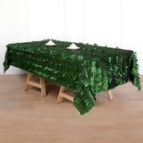 60"x102" Green Leaf Petal Taffeta Rectangle Tablecloth
