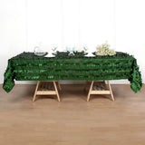 60"x102" Green Leaf Petal Taffeta Rectangle Tablecloth