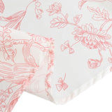 120inch White Pink French Toile Polyester Round Tablecloth