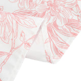 60x102inch White Pink French Toile Polyester Tablecloth, Floral Table Cloth for Dining Tables