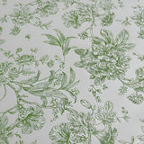 Polyester 70x70inch Table Overlay White - Dusty Sage Green French Toile Pattern#whtbkgd