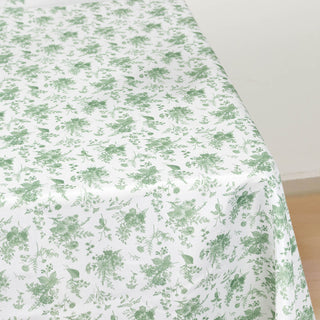 Exceptional Quality Dusty Sage Green Polyester Tablecloth