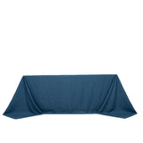 Blue tablecloth draped elegantly on a table