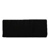 Black Fitted Premium Polyester Rectangle Tablecloth 6ft Table Cover