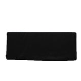 Black Fitted Premium Polyester Rectangle Tablecloth 6ft Table Cover