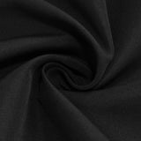 Black Fitted Premium Polyester Rectangle Tablecloth 6ft Table Cover