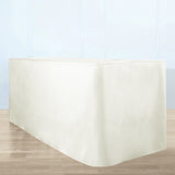 Ivory Fitted Premium Polyester Rectangle Tablecloth 6ft Table Cover