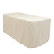 Ivory Fitted Premium Polyester Rectangle Tablecloth 6ft Table Cover#whtbkgd