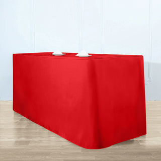 <h3 style="margin-left:0px;"><span style="background-color:transparent;color:#000000;">Red Fitted Premium Polyester Rectangle Tablecloth</span>