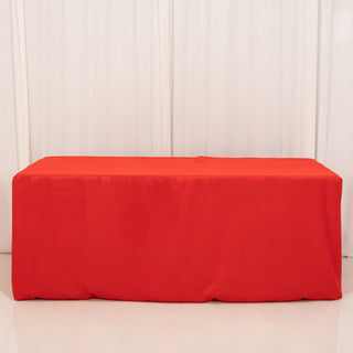 <h3 style="margin-left:0px;"><span style="background-color:transparent;color:#000000;">Red Fitted Premium Polyester Rectangle Tablecloth</span>