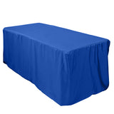 Royal Blue Fitted Premium Polyester Rectangle Tablecloth 6ft Table Cover#whtbkgd