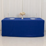 Royal Blue Fitted Premium Polyester Rectangle Tablecloth 6ft Table Cover