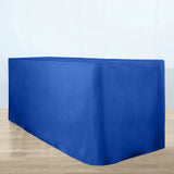 Royal Blue Fitted Premium Polyester Rectangle Tablecloth 6ft Table Cover