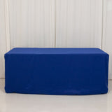 Royal Blue Fitted Premium Polyester Rectangle Tablecloth 6ft Table Cover