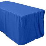 Royal Blue Fitted Premium Polyester Rectangle Tablecloth 6ft Table Cover