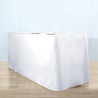 <h3 style="margin-left:0px;"><span style="background-color:transparent;color:#000000;">White Fitted Premium Polyester Rectangle Tablecloth</span>