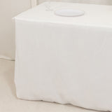 White Fitted Premium Polyester Rectangle Tablecloth 6ft Table Cover