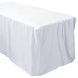 White Fitted Premium Polyester Rectangle Tablecloth 6ft Table Cover