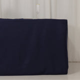 Navy Blue Fitted Premium Polyester Rectangle Tablecloth 8ft Table Cover