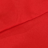 Red Fitted Premium Polyester Rectangle Tablecloth 8ft Table Cover For