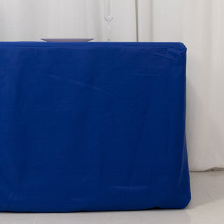 <h3 style="margin-left:0px;"><strong>Sleek &amp; Wrinkle-Free Royal Blue Fitted Rectangle Tablecloth</strong>