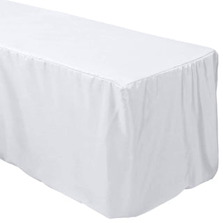 <h3 style="margin-left:0px;"><strong>Sleek &amp; Wrinkle-Free White Fitted Rectangle Tablecloth</strong>