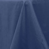 108" Fire Retardant Navy Blue Tablecloth Premium Polyester Round Table Cover#whtbkgd