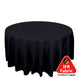 Black Seamless Polyester Round Tablecloth 120inch Inherently Flame Retardant Table Cover