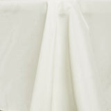 Ivory Seamless Premium Polyester Round Tablecloth 132inch Inherently Flame Retardant#whtbkgd