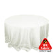 Ivory Seamless Premium Polyester Round Tablecloth 132inch Inherently Flame Retardant Table Cover