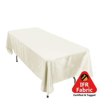 <h3 style="margin-left:0px;"><strong>Ivory Premium Polyester Rectangle Tablecloth</strong>