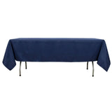 60"x102" Fire Retardant Navy Blue Tablecloth Premium Polyester Rectangular Table Cover