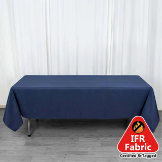 <h3 style="margin-left:0px;"><strong>Navy Blue Premium Polyester Rectangle Tablecloth</strong>