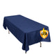 60"x102" Fire Retardant Navy Blue Tablecloth Premium Polyester Rectangular Table Cover