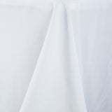 60"x102" Fire Retardant White Tablecloth Premium Polyester Rectangular Table Cover#whtbkgd