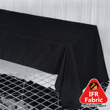 60"x126" Fire Retardant Black Tablecloth Premium Polyester Rectangular Table Cover